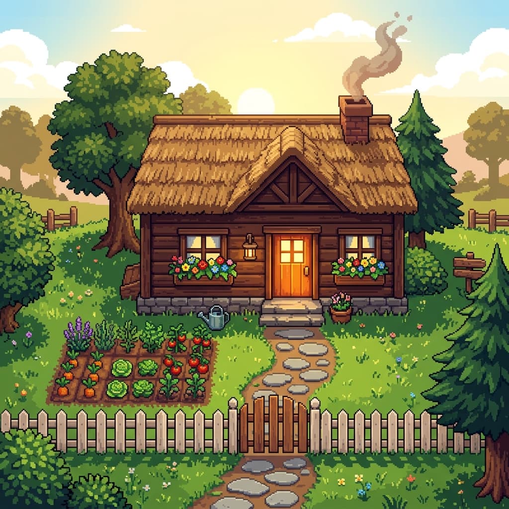 Character house background